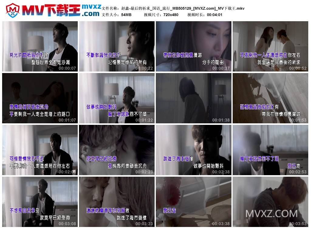 赵鑫-最后的祈求_国语_流行_MB505129